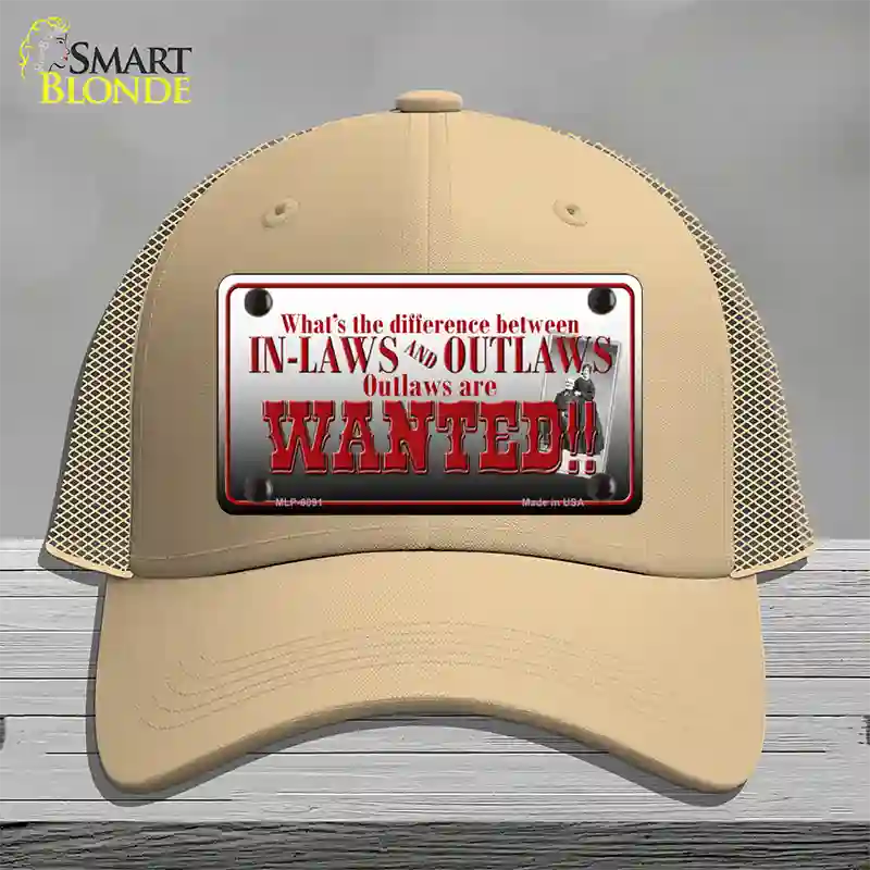 In-laws And Outlaws Novelty License Plate Hat Mesh / Khaki