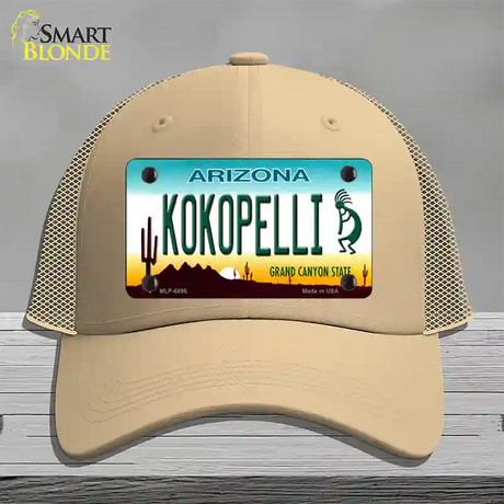 Arizona Kokopelli Novelty License Plate Hat Mesh / Khaki