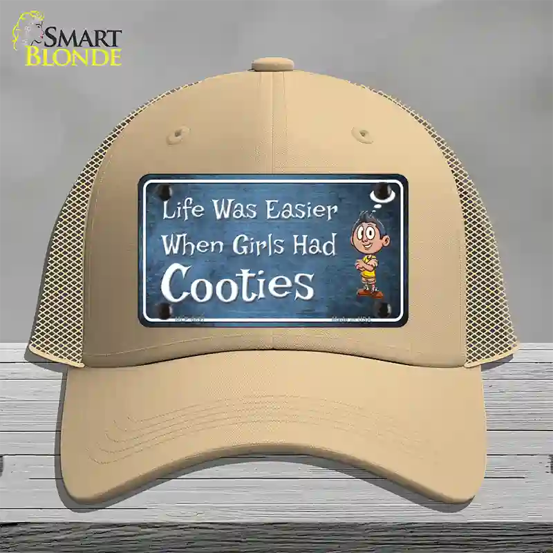 When Girls Had Cooties Novelty License Plate Hat Mesh / Khaki