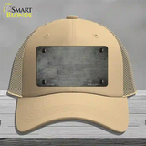 Gray Oil Rubbed Solid Novelty License Plate Hat Mesh / Khaki