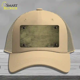 Gold Oil Rubbed Solid Novelty License Plate Hat Mesh / Khaki