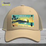 Mahalo Pineapple Hawaii Blank State Novelty License Plate Hat Mesh / Khaki