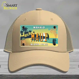 Maui Hawaii Pineapple Novelty License Plate Hat Mesh / Khaki