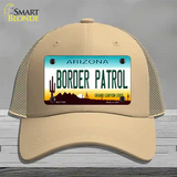 Border Patrol Arizona State Novelty License Plate Hat Mesh / Khaki