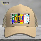 Mother Wood License Plate Art Novelty License Plate Hat Mesh / Khaki