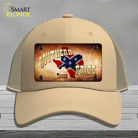 Southern Pride Texas Novelty License Plate Hat Mesh / Khaki