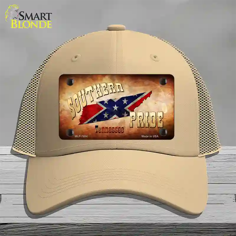 Southern Pride Tennessee Novelty License Plate Hat Mesh / Khaki