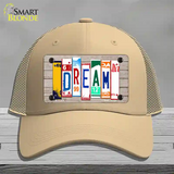 Dream Wood License Plate Art Novelty License Plate Hat Mesh / Khaki