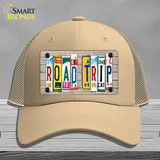 Road Trip Wood License Plate Art Novelty License Plate Hat Mesh / Khaki