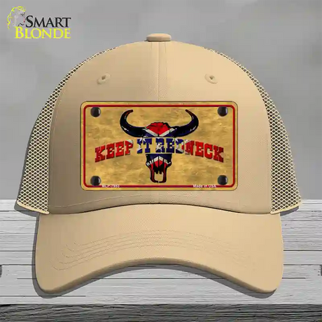 Keep It Redneck Novelty License Plate Hat Mesh / Khaki