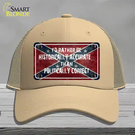 Historically Accurate Novelty License Plate Hat Mesh / Khaki