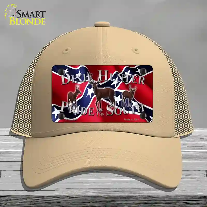 Pride Of The South Novelty License Plate Hat Mesh / Khaki