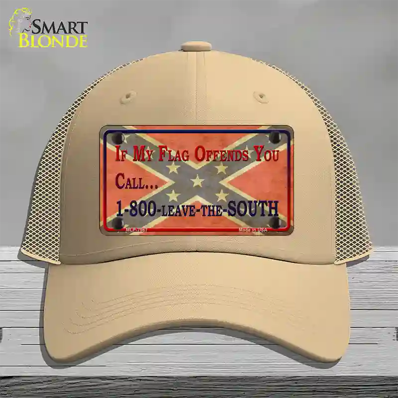 Leave The South Novelty License Plate Hat Mesh / Khaki