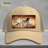 OCD Diagnosed Novelty License Plate Hat Mesh / Khaki