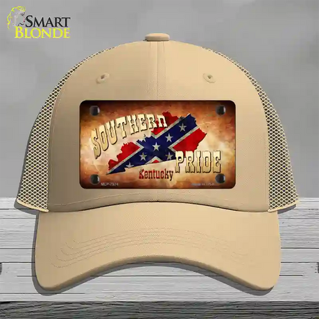 Southern Pride Kentucky Novelty License Plate Hat Mesh / Khaki