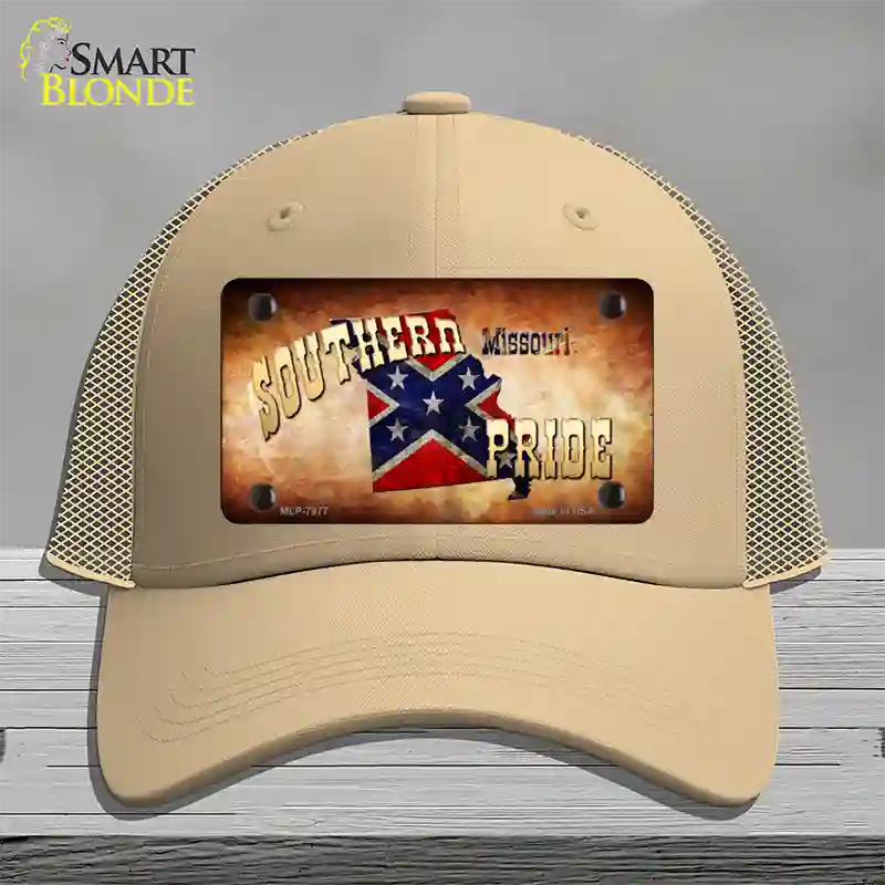 Southern Pride Missouri Novelty License Plate Hat Mesh / Khaki