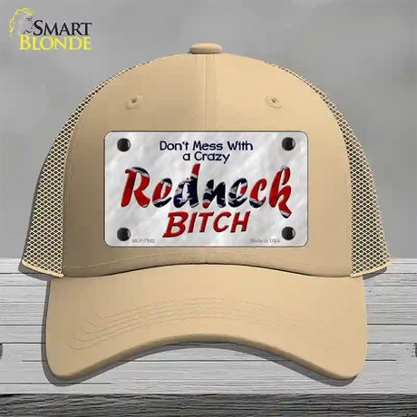 Dont Mess With Crazy Novelty License Plate Hat Mesh / Khaki