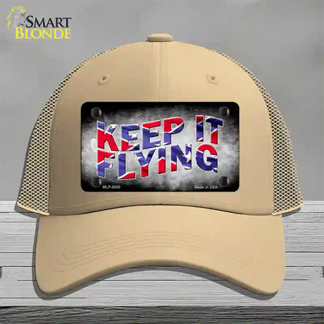 Keep It Flying Novelty License Plate Hat Mesh / Khaki