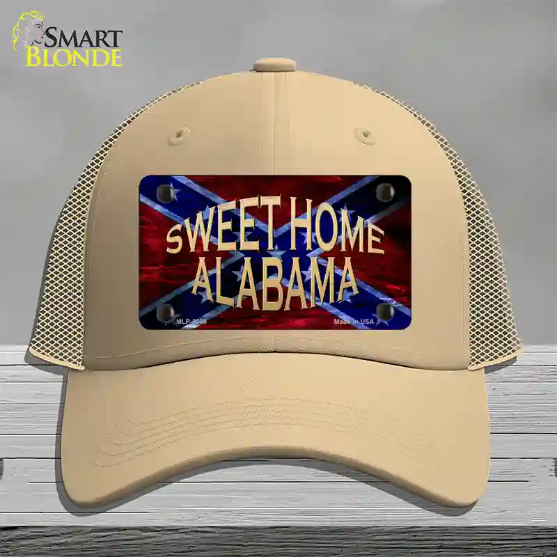 Sweet Home Alabama Novelty License Plate Hat Mesh / Khaki