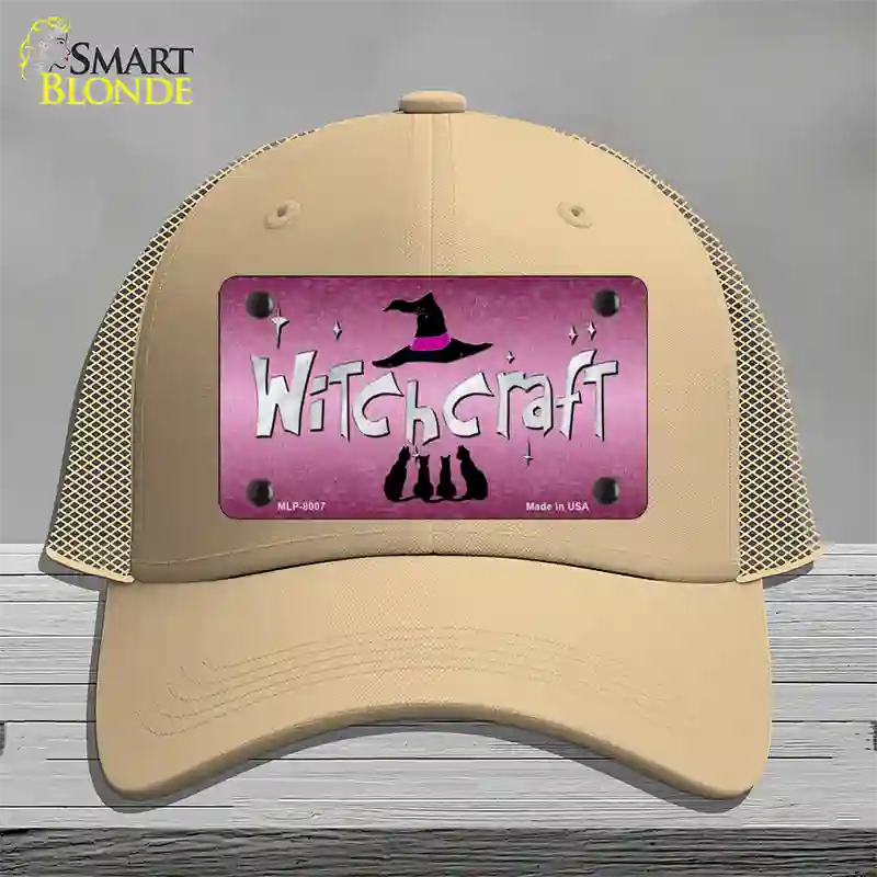 Witchcraft Novelty License Plate Hat Mesh / Khaki