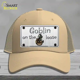 Goblin On The Loose Novelty License Plate Hat Mesh / Khaki