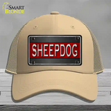 Sheepdog Thin Red Line Novelty License Plate Hat Mesh / Khaki