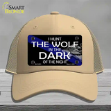 Hunt The Wolf Novelty License Plate Hat Mesh / Khaki