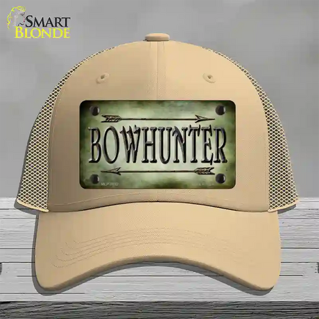 Bowhunter Novelty License Plate Hat Mesh / Khaki