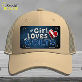 This Girl Loves Her Colts Novelty License Plate Hat Mesh / Khaki