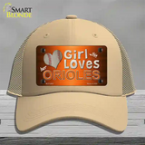 This Girl Loves Her Orioles Novelty License Plate Hat Mesh / Khaki