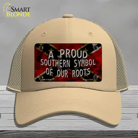 Symbol Of Our Roots Novelty License Plate Hat Mesh / Khaki