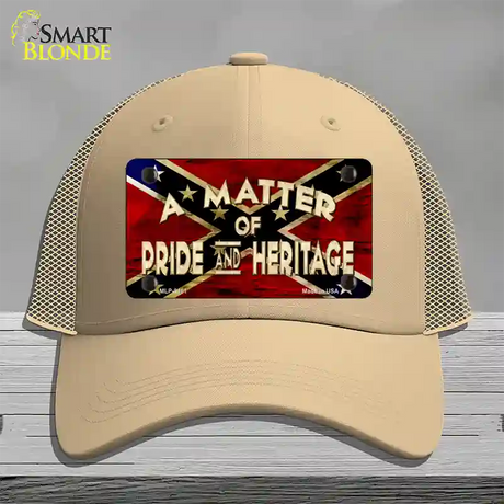 Matter Of Pride Novelty License Plate Hat Mesh / Khaki