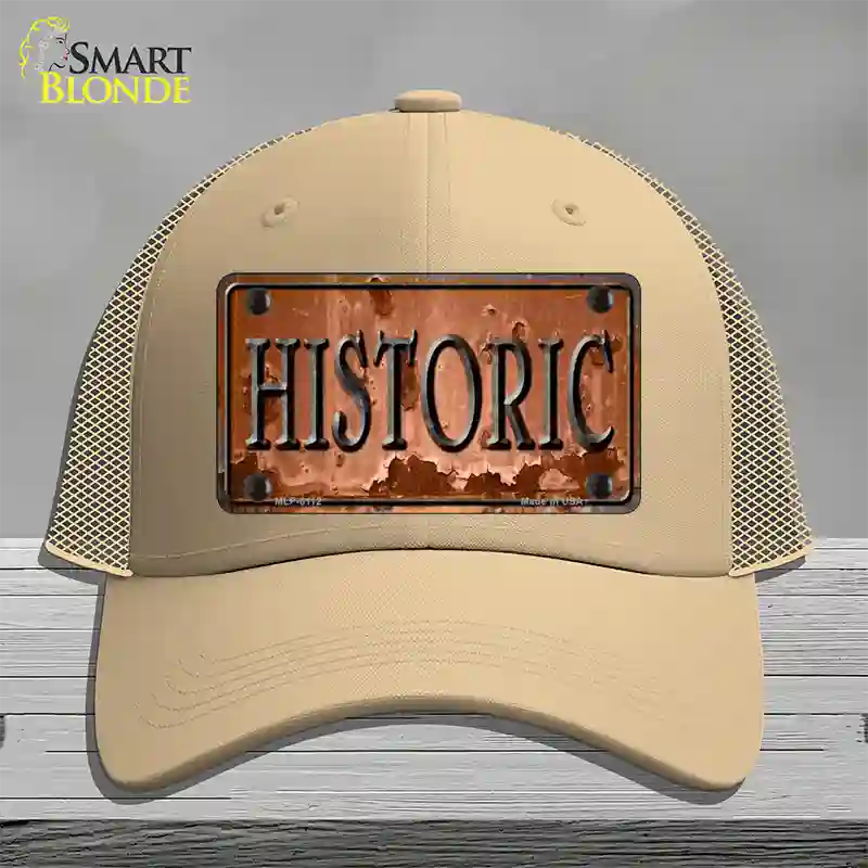 Historic Novelty License Plate Hat Mesh / Khaki