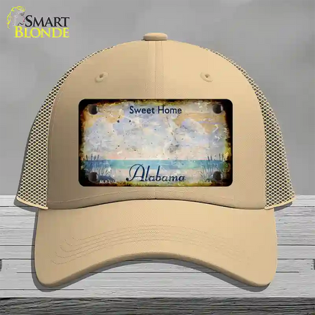 Alabama State Blank Novelty License Plate Hat Mesh / Khaki / Sweet Home Alabama (2215):https | Rusty | Yes