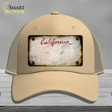 California Rusty Blank Novelty License Plate Hat Mesh / Khaki