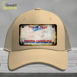 North Carolina Rusty Blank Novelty License Plate Hat Mesh / Khaki