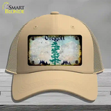 Oregon Rusty Blank Novelty License Plate Hat Mesh / Khaki