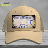 Nunavut Rusty Blank Novelty License Plate Hat Mesh / Khaki