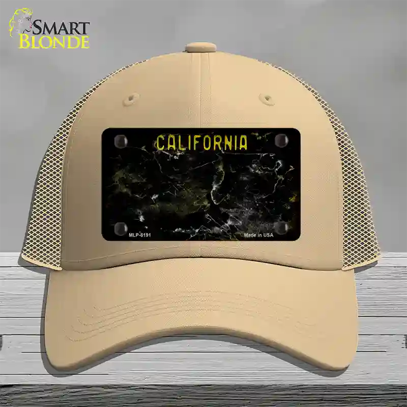 California Black Rusty Blank Novelty License Plate Hat Mesh / Khaki