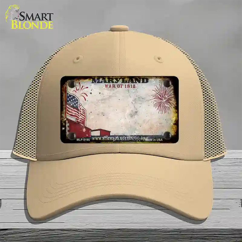 Maryland War of 1812 Rusty Blank Novelty License Plate Hat Mesh / Khaki