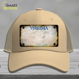 Virginia Old Dominion Rusty Blank Novelty License Plate Hat Mesh / Khaki