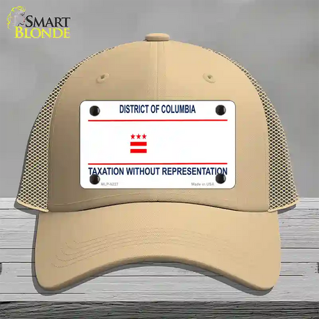 Taxation Without Representation Novelty License Plate Hat Mesh / Khaki