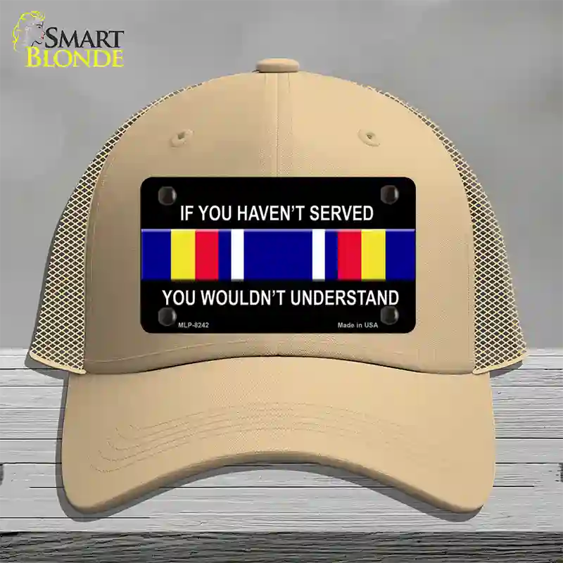 War On Terrorism Ribbon Novelty License Plate Hat Mesh / Khaki