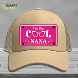 Im The Cool Nana Novelty License Plate Hat Mesh / Khaki