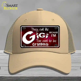 They Call Me Gigi Novelty License Plate Hat Mesh / Khaki