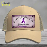 Leiomyosarcoma Cancer Ribbon Novelty License Plate Hat Mesh / Khaki