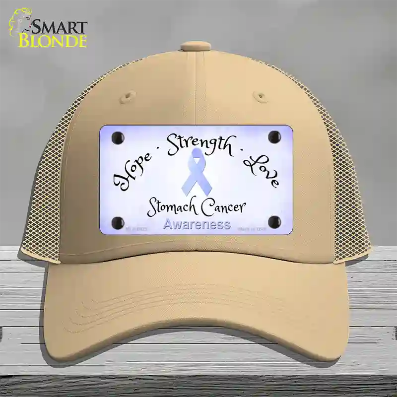 Stomach Ribbon Novelty License Plate Hat Mesh / Khaki