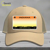 Indiana Amber Blank Novelty License Plate Hat Mesh / Khaki