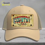 Country Gal Novelty License Plate Hat Mesh / Khaki