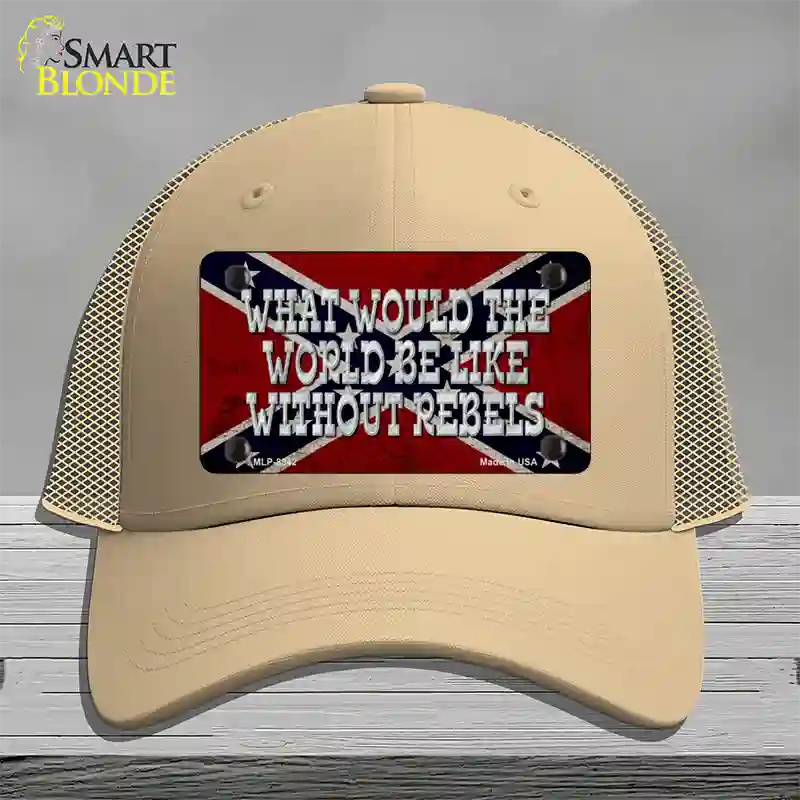 What Would The World Novelty License Plate Hat Mesh / Khaki